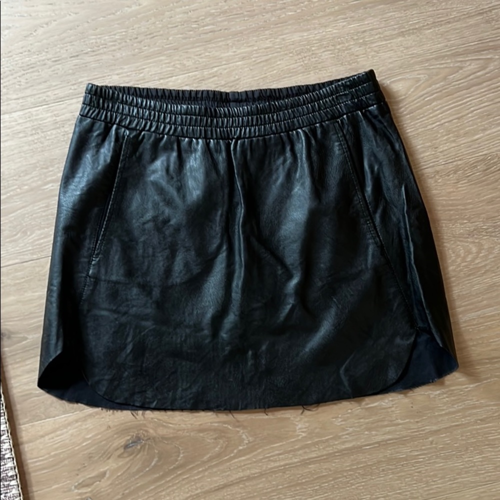 Beautiful leather mini skirt